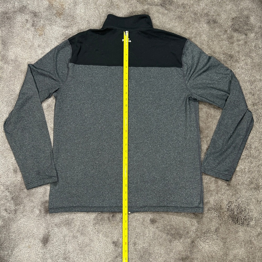 Prana Full Zip Jacket Mens XL Gray Black Colorblock Breathe Active Mock Neck - Picture 10 of 13